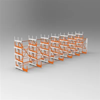 12m پروفائل کے لیے کینٹیلیور ریک کو رول آؤٹ کریں۔